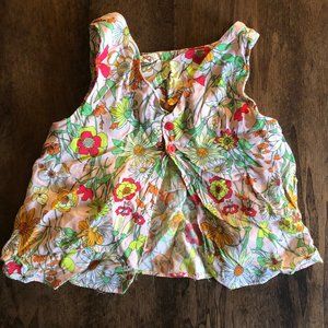 flowy open back ZARA tank 4/5 Years